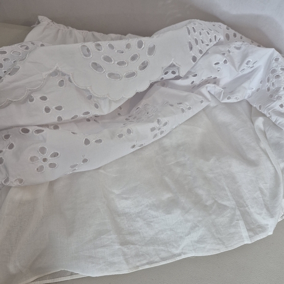 Madewell Embroidered Eyelet Tank Midi Dress in White Poplin Adjustable Strap - 6 - Picture 12 of 16